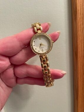 Gold-Tone Quartz Bracelet Watch
